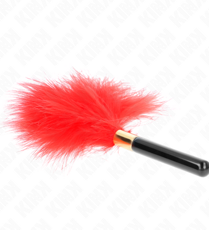 KINK - PLUMES CHACOULES EN MÉTAL ROUGE OR 18 CM by KINK IMPACT & TOUCH
