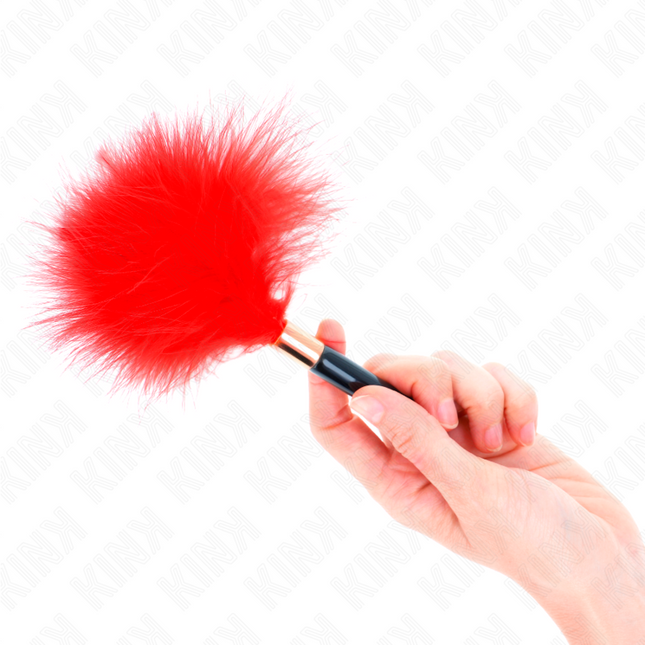 KINK - PLUMES CHACOULES EN MÉTAL ROUGE OR 18 CM by KINK IMPACT & TOUCH