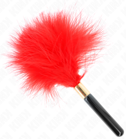 KINK - PLUMES CHACOULES EN MÉTAL ROUGE OR 18 CM by KINK IMPACT & TOUCH