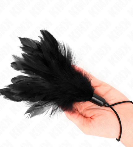 KINK - PLUMES CHACOUILLÉES AVEC MANCHE CORDE BASE PLASTIQUE 15 CM by KINK IMPACT & TOUCH