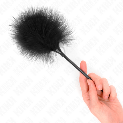 KINK - PLUMES TICKLE NOIRES UTILISÉES POUR LE KIT BONDAGE 27 CM by KINK IMPACT & TOUCH