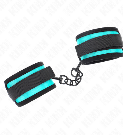 KINK - APPAREILS DE POIGNET EN NYLON À CROCHET ET BOUCLE NOIR-BLEU RÉGLABLE 18-32 CM X 5 CM by KINK WRIST RESTRAINT