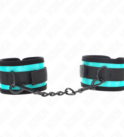 KINK - APPAREILS DE POIGNET EN NYLON À CROCHET ET BOUCLE NOIR-BLEU RÉGLABLE 18-32 CM X 5 CM by KINK WRIST RESTRAINT