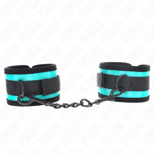KINK - APPAREILS DE POIGNET EN NYLON À CROCHET ET BOUCLE NOIR-BLEU RÉGLABLE 18-32 CM X 5 CM by KINK WRIST RESTRAINT