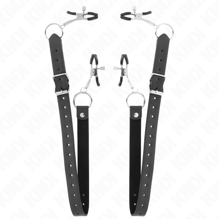 KINK - 4 PINCES À CLITORIS RÉGLABLES 34-48 CM by KINK NIPPLE GRIP