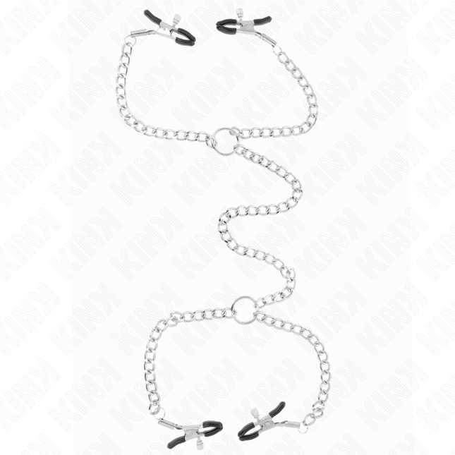 KINK - 4 PINCES À METON CHAÎNE 32 CM AVEC PETITES CHAÎNES 14 CM by KINK NIPPLE GRIP