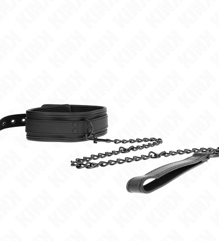 KINK - COLLIER DE BONDAGE EN NÉOPRÈNE MODÈLE 1 AVEC CEINTURE 78 CM RÉGLABLE 37,5 X 49,5 CM by KINK COLLAR & GAG