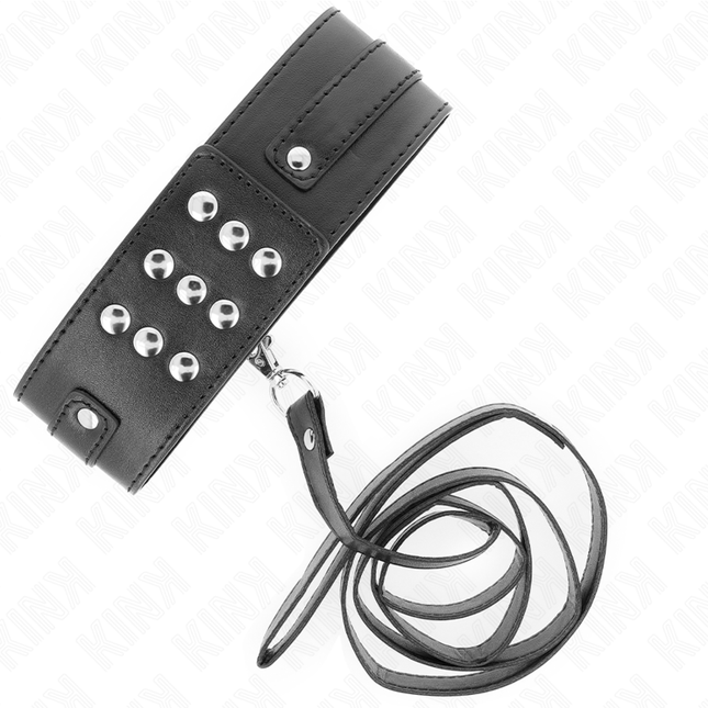 KINK - COLLIER AVEC CEINTURE 116 CM MODÈLE 1 RÉGLABLE 36-43 CM X 5 CM by KINK COLLAR & GAG