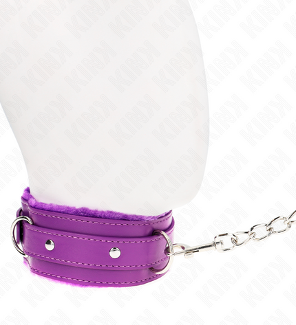 KINK - COLLIER AVEC LAISSE 65 CM AVEC RESTRICTIONS VIOLET 36-42 CM X 5,5 CM by KINK COLLAR & GAG
