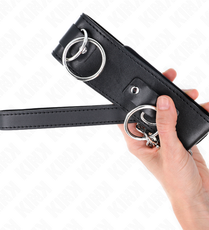 KINK - COLLIER AVEC LAISSE 65 CM 3 ANNEAUX MODÈLE 2 RÉGLABLE 36-43 CM X 5 CM by KINK COLLAR & GAG