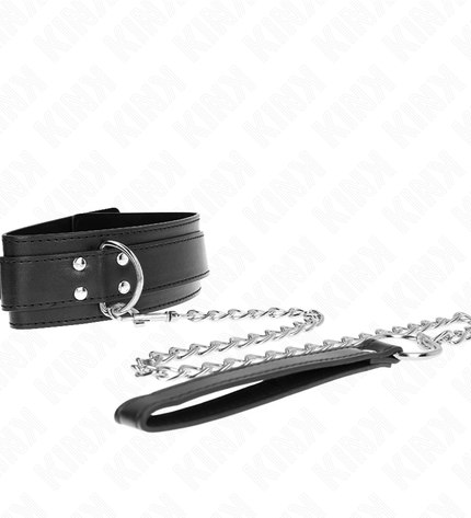 KINK - COLLIER AVEC BRACELET 65 CM BOUCLES ARGENT RÉGLABLES 33-46 CM X 5,5 CM by KINK COLLAR & GAG