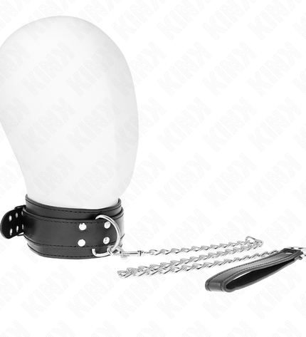 KINK - COLLIER AVEC BRACELET 65 CM BOUCLES ARGENT RÉGLABLES 33-46 CM X 5,5 CM by KINK COLLAR & GAG