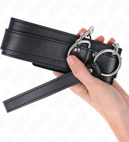 KINK - COLLIER AVEC BRACELET 65 CM BOUCLES ARGENT RÉGLABLES 33-46 CM X 5,5 CM by KINK COLLAR & GAG