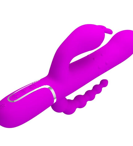 PRETTY LOVE - CAMMY TRIPLE VIBRATEUR MULTIFONCTION 4 EN 1 ROSE by PRETTY LOVE FLIRTATION