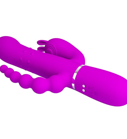 PRETTY LOVE - CAMMY TRIPLE VIBRATEUR MULTIFONCTION 4 EN 1 ROSE by PRETTY LOVE FLIRTATION