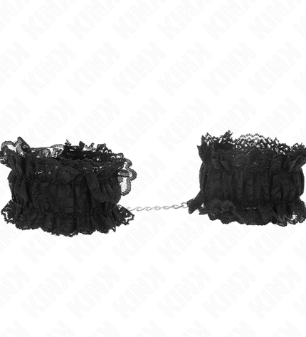 KINK - ATTACHE-POIGNETS ÉLASTIQUES EN DENTELLE NOIR by KINK WRIST RESTRAINT