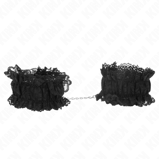 KINK - ATTACHE-POIGNETS ÉLASTIQUES EN DENTELLE NOIR by KINK WRIST RESTRAINT