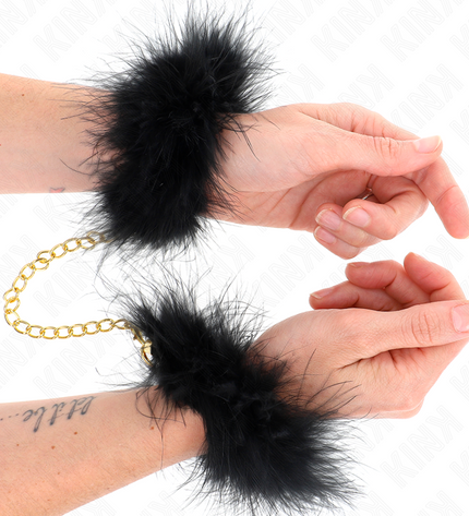 KINK - MANCHETTES EN PLUME AVEC CHAÎNE OR MODÈLE 0 by KINK WRIST RESTRAINT