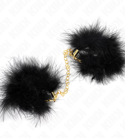 KINK - MANCHETTES EN PLUME AVEC CHAÎNE OR MODÈLE 0 by KINK WRIST RESTRAINT