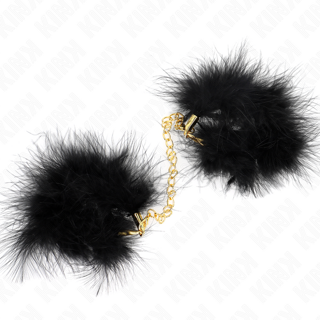 KINK - MANCHETTES EN PLUME AVEC CHAÎNE OR MODÈLE 0 by KINK WRIST RESTRAINT