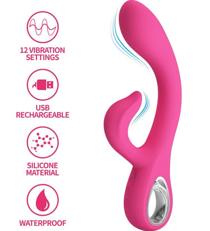 PRETTY LOVE - VIBRATEUR FRITZ RABBIT 12 VIBRATIONS ROSE by PRETTY LOVE FLIRTATION