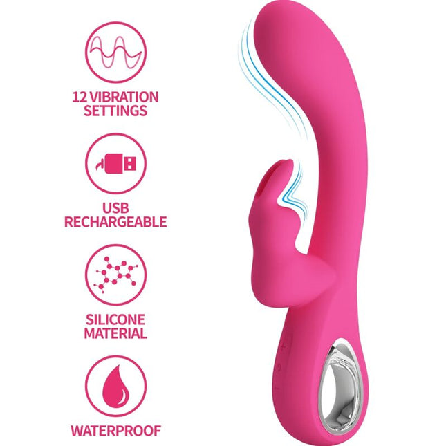 PRETTY LOVE - VIBRATEUR NOVAK RABBIT 12 VIBRATIONS ROSE by PRETTY LOVE FLIRTATION