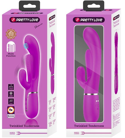 PRETTY LOVE - SHANIA TRIPLE RABBIT VIBRATEUR MULTIFONCTION ROSE by PRETTY LOVE FLIRTATION
