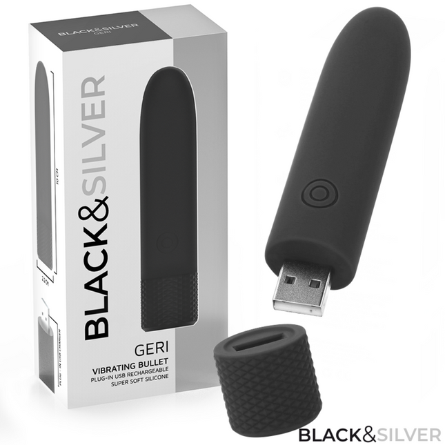 BLACK & SILVER - GERI BULLET VIBRANT RECHARGEABLE USB 8 VIBRATIONS NOIR 10 X 2,2 CM by BLACK&SILVER