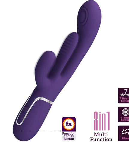PRETTY LOVE - SHANIA TRIPLE RABBIT VIBRATEUR MULTIFONCTION VIOLET by PRETTY LOVE