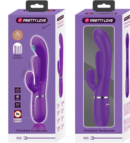 PRETTY LOVE - SHANIA TRIPLE RABBIT VIBRATEUR MULTIFONCTION VIOLET by PRETTY LOVE