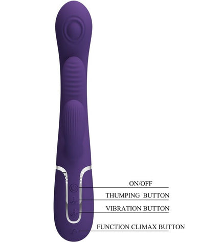 PRETTY LOVE - SHANIA TRIPLE RABBIT VIBRATEUR MULTIFONCTION VIOLET by PRETTY LOVE
