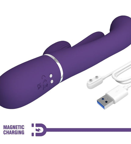 PRETTY LOVE - SHANIA TRIPLE RABBIT VIBRATEUR MULTIFONCTION VIOLET by PRETTY LOVE