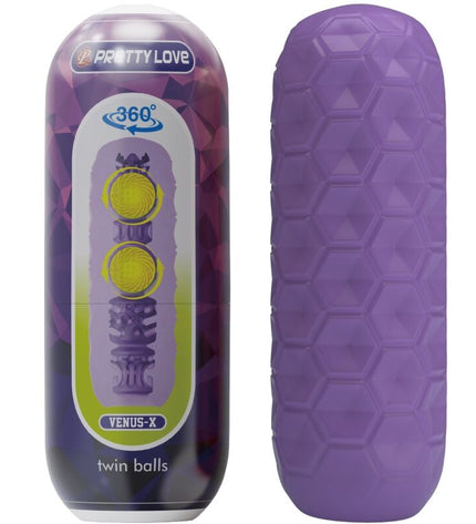 PRETTY LOVE - MASTURBATEUR POUR HOMME À DEUX BOULES VIOLET by PRETTY LOVE