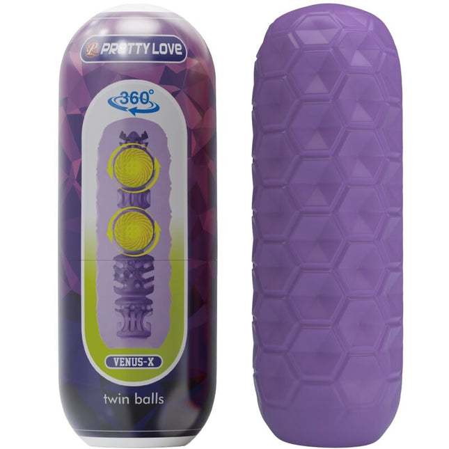 PRETTY LOVE - MASTURBATEUR POUR HOMME À DEUX BOULES VIOLET by PRETTY LOVE
