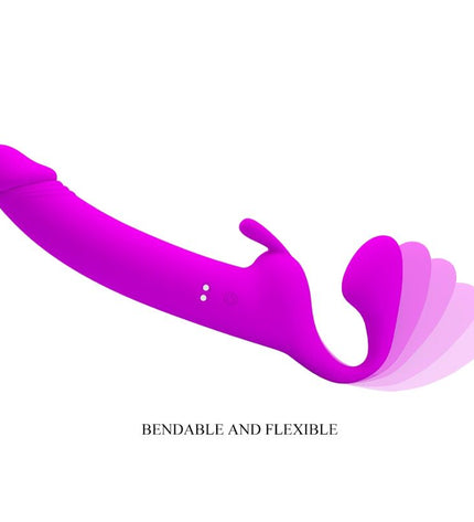 PRETTY LOVE - ZANINI STRAPLESS STRAP-ON 10 VIBRATIONS VIOLET by PRETTY LOVE PARTY UP