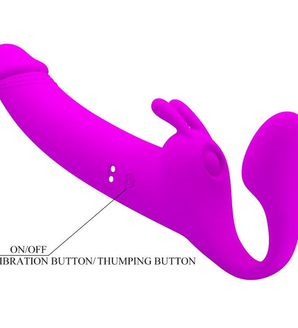 PRETTY LOVE - ZANINI STRAPLESS STRAP-ON 10 VIBRATIONS VIOLET by PRETTY LOVE PARTY UP