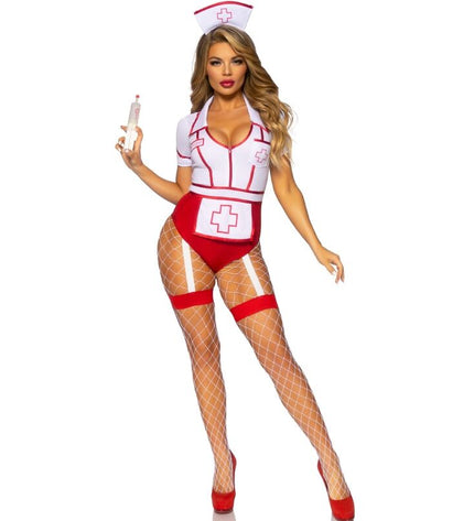 LEG AVENUE - COSTUME D'INFIRMIÈRE SEXY ROUGE/BLANC S by LEG AVENUE COSTUMES