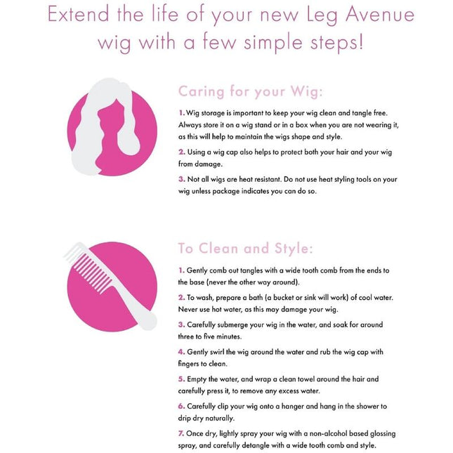 LEG AVENUE - PERRUQUE LONGUE ET DROITE BANGIN NOIRE by LEG AVENUE ACCESSORIES