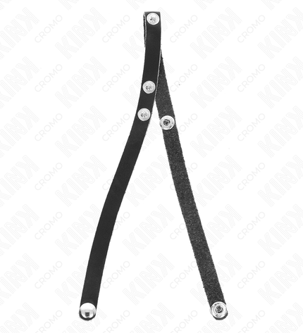 KINK - ANNEAU PÉNIS EN CUIR AVEC FERMETURE À PRESSION 39 X 1 CM by KINK RING POWER