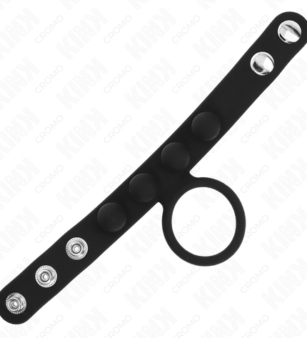 KINK - ANNEAU PÉNIS EN CUIR 3,5 CM AVEC FERMETURE À PRESSION 23 X 2 CM by KINK RING POWER