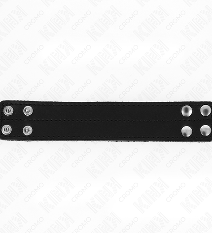 KINK - ANNEAU PÉNIS EN CUIR AVEC FERMETURE À PRESSION 18,5 X 3,3 CM by KINK RING POWER