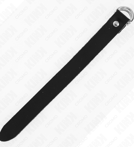 KINK - ANNEAU PÉNIS EN CUIR AVEC FERMETURE À PRESSION 22 X 2 CM by KINK RING POWER