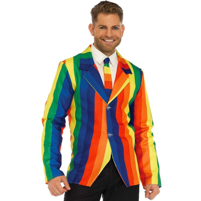 LEG AVENUE - BLAZER + CRAVATE ARC-EN-CIEL S by LEG AVENUE COSTUMES