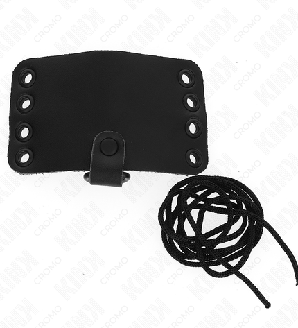 KINK - ANNEAU PÉNIS EN CUIR AVEC FERMETURE À DENTELLE ET LACETS by KINK RING POWER