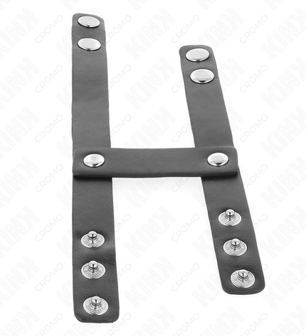 KINK - ANNEAU PÉNIS DOUBLE EN CUIR RÉGLABLE by KINK RING POWER