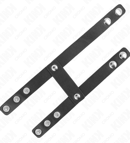 KINK - ANNEAU PÉNIS DOUBLE EN CUIR RÉGLABLE by KINK RING POWER