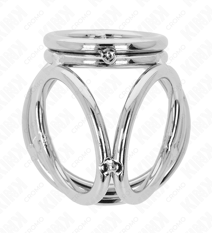 KINK - ANNEAU PÉNIS EN MÉTAL TRIPLE CHROME 3,8 CM À 5 CM MODÈLE 1 by KINK RING POWER
