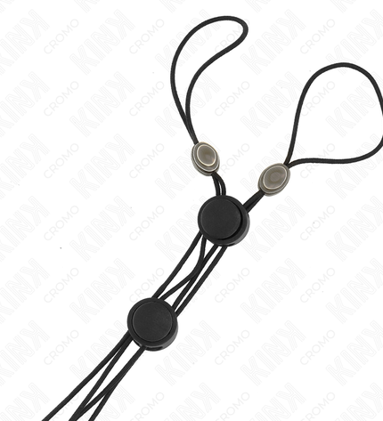 KINK - PINCES À TÉTONS NOIRES AVEC ÉLASTIQUE NOIR by KINK NIPPLE GRIP