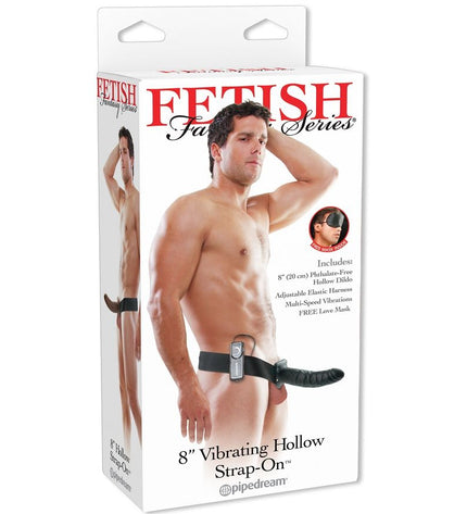 FETISH FANTASY SERIES - 19 CM VIBRANT CREUX STRAP-ON NOIR - Concombre Boutique