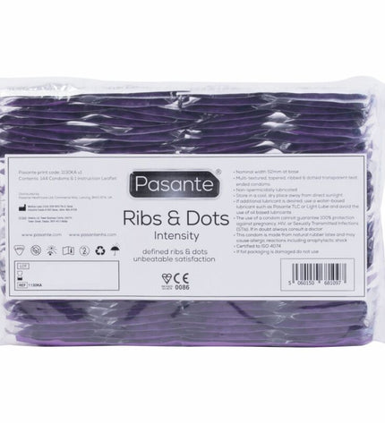 PASANTE - PRÉSERVATIFS INTENSITÉ RIBS & DOTS 144 UNITÉS by PASANTE